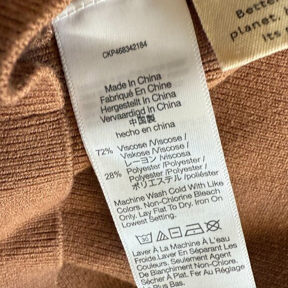 Madewell Ribbed Knit Langley Button Front Cardigan Sweater Women's XL Brown - Picture 9 of 9